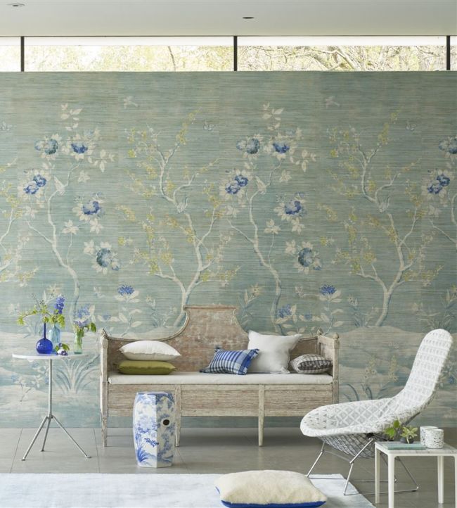 Manohari Grasscloth Wallpaper - Delft - PDG1145/02 - Designers Guild