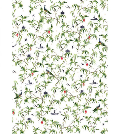 Chinese Riverside Nursery Mural - Green