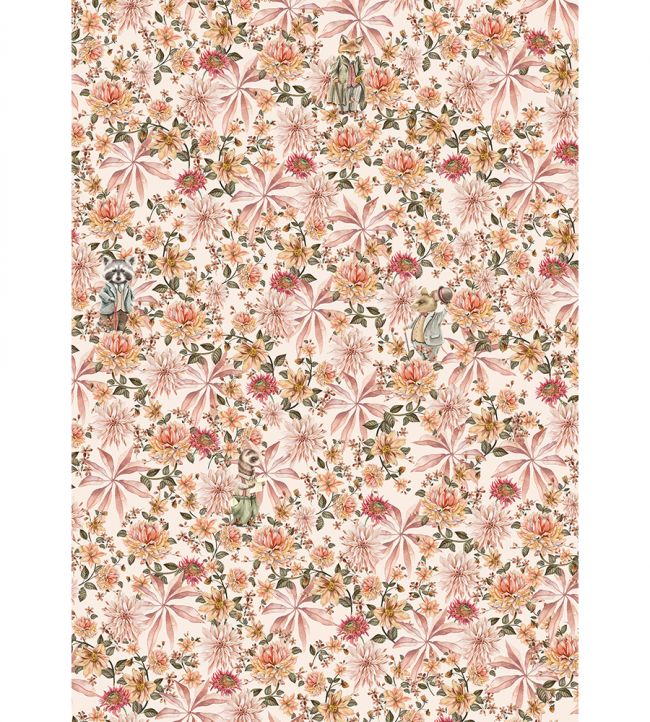 Cute Mister Flower Mural - Pink