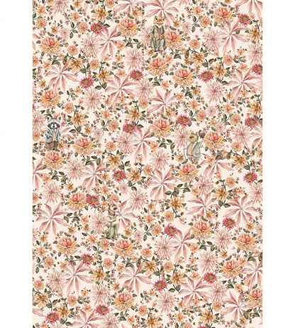 Cute Mister Flower Mural - Pink