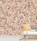 Cute Mister Flower Room Mural - Pink