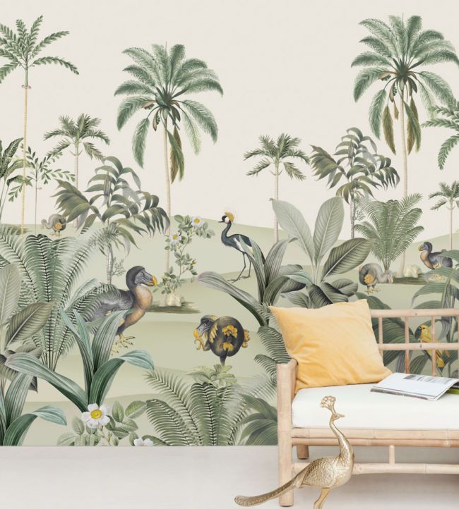 Dodo Oasis Room Mural - Green