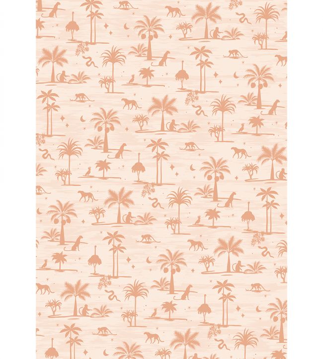 Jungle Silhouette Mural - Pink