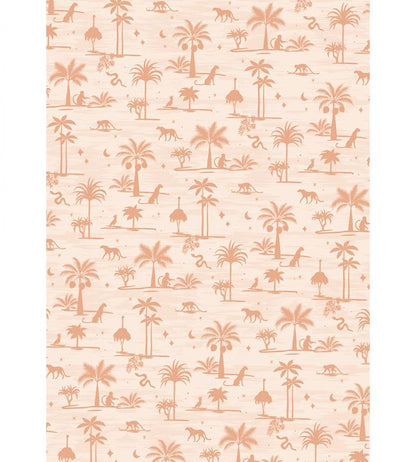 Jungle Silhouette Mural - Pink