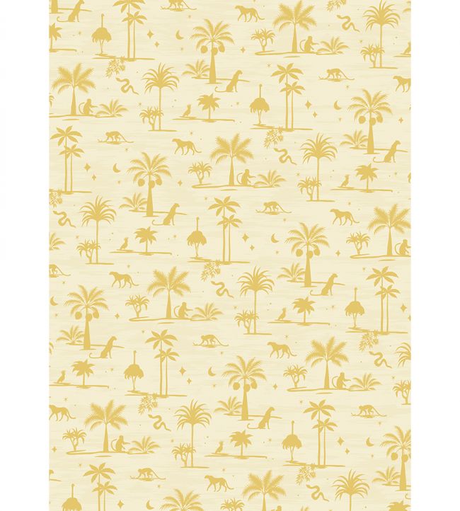 Jungle Silhouette Mural - Yellow