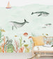 Sealife Nursery Room Mural - Green