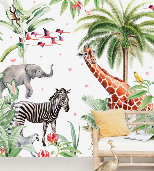 Yuki Nursery Room Mural - Multicolor