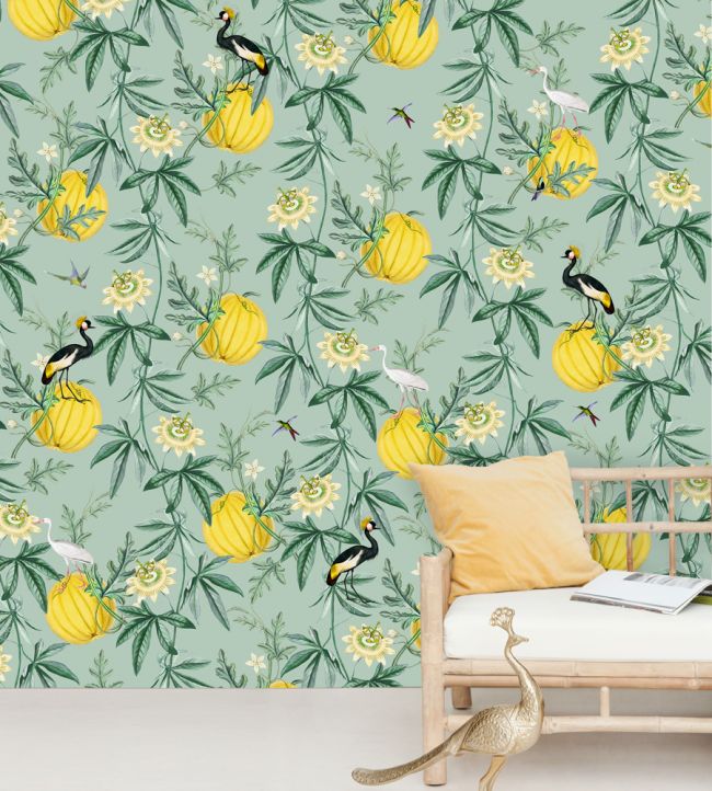 Crowned Room Mural - Green