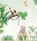 Monkey Jungle Room Mural - Green