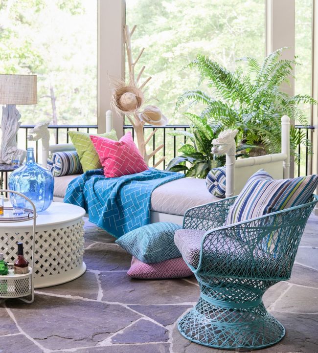 Lisboa Room Fabric - Teal