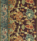 Dragon And Peony Fabric - Brown