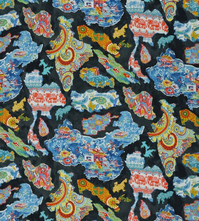 Eighty Days Fabric - Blue