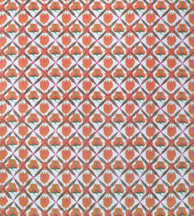 Poppy Field Fabric - Orange 
