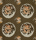 Phoenix And Dragon Fabric - Brown