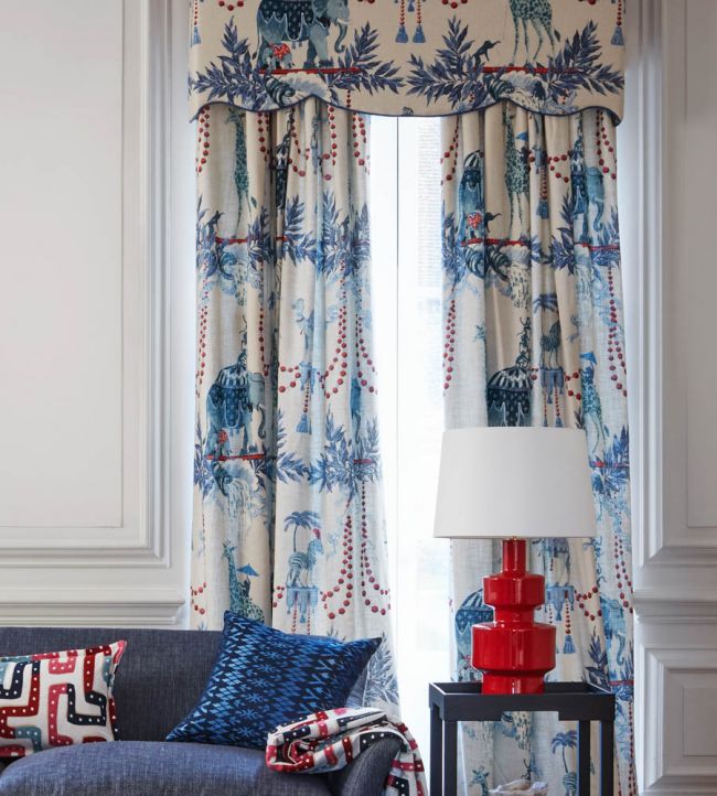 Monkey Business Room Fabric - Blue