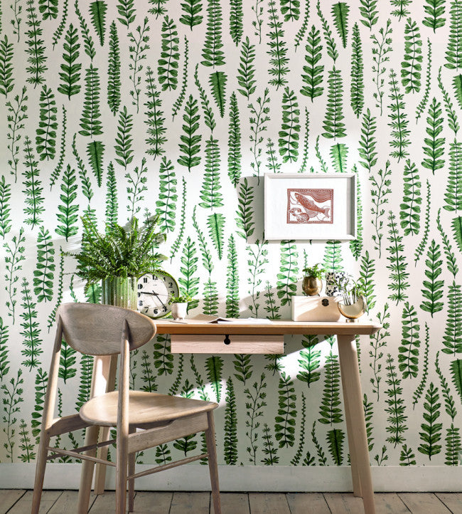 Ferns Room Wallpaper - Green