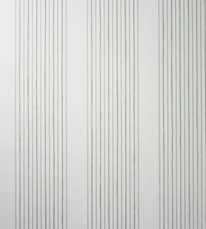 NCW4123-01 - Abbotsford Wallpaper - Ivory/Aqua/Taupe - Nina Campbell