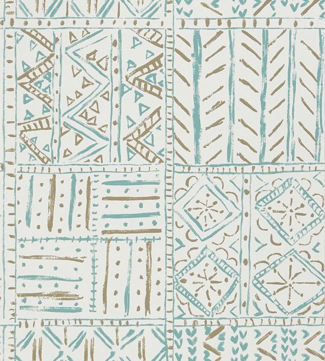 Cloisters Wallpaper - Teal 