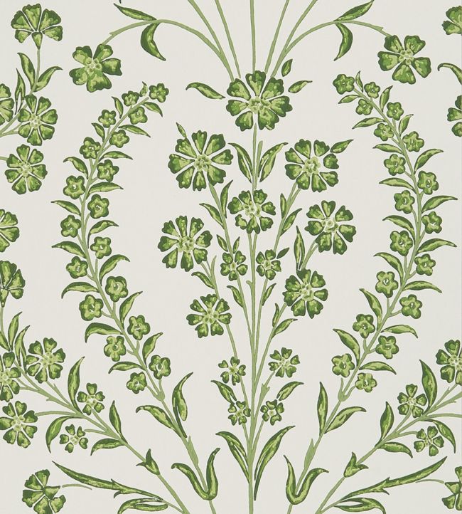 NCW4392-04 - Chelwood Wallpaper - Green/ Ivory - Nina Campbell