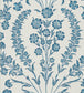 NCW4392-05 - Chelwood Wallpaper - Blue/ Ivory - Nina Campbell