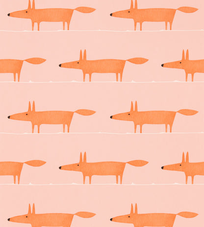 Midi Fox Wallpaper - Orange 
