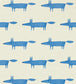 Midi Fox Wallpaper - Blue 