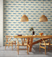 Midi Fox Room Wallpaper - Blue