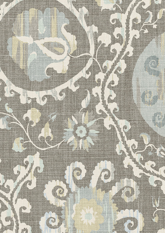 Oxus Wallpaper - Casement Blue - Lewis & Wood