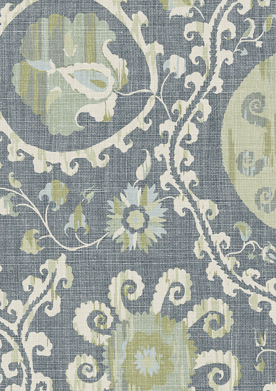 Oxus Wallpaper - Persian Green - Lewis & Wood