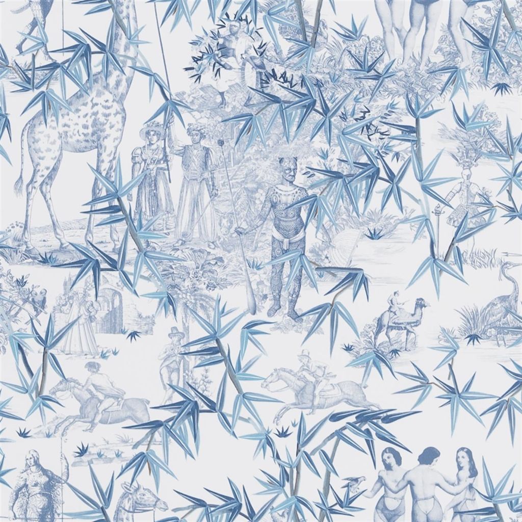 Exotisme Nursey Wallpaper - Blue 