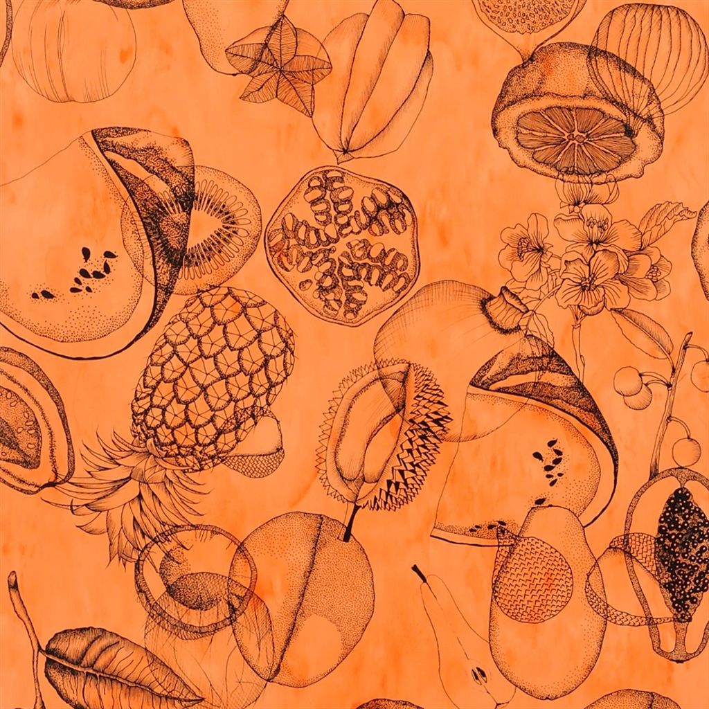 Agua Parati Wallpaper - Orange