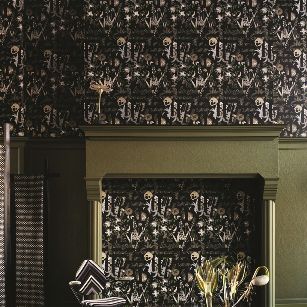 Primavera Labyrinthum Room Wallpaper 2 - Black