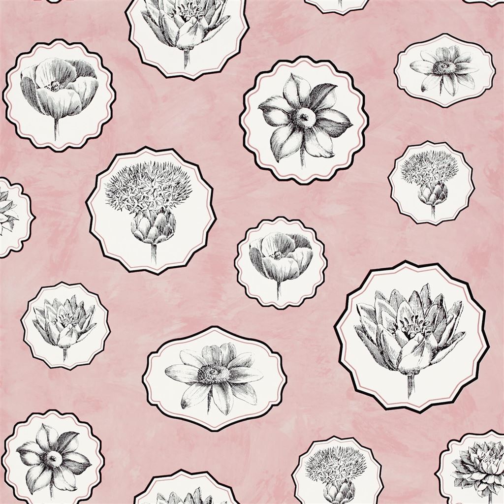 Herbariae Wallpaper - Pink