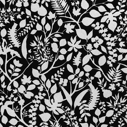 L Eden Soft Argent Wallpaper - Black