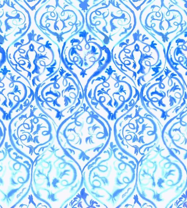 Arabesque Wallpaper - Blue