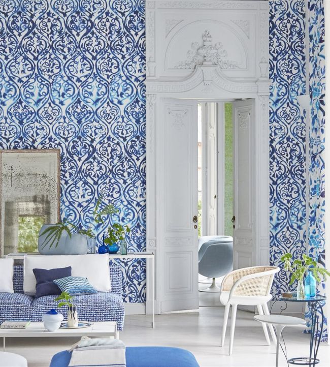 Arabesque Room Wallpaper - Blue