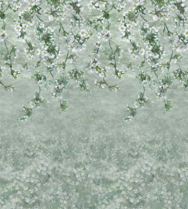 Assam Blossom Wallpaper - Green