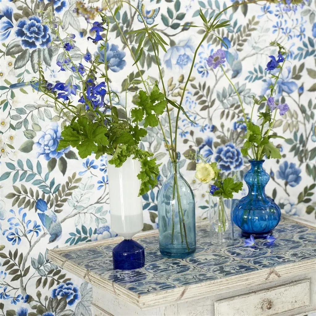 Porcelaine De Chine Room Wallpaper - Blue