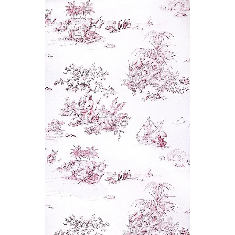 Robinson Crusoe Room Wallpaper - Pink