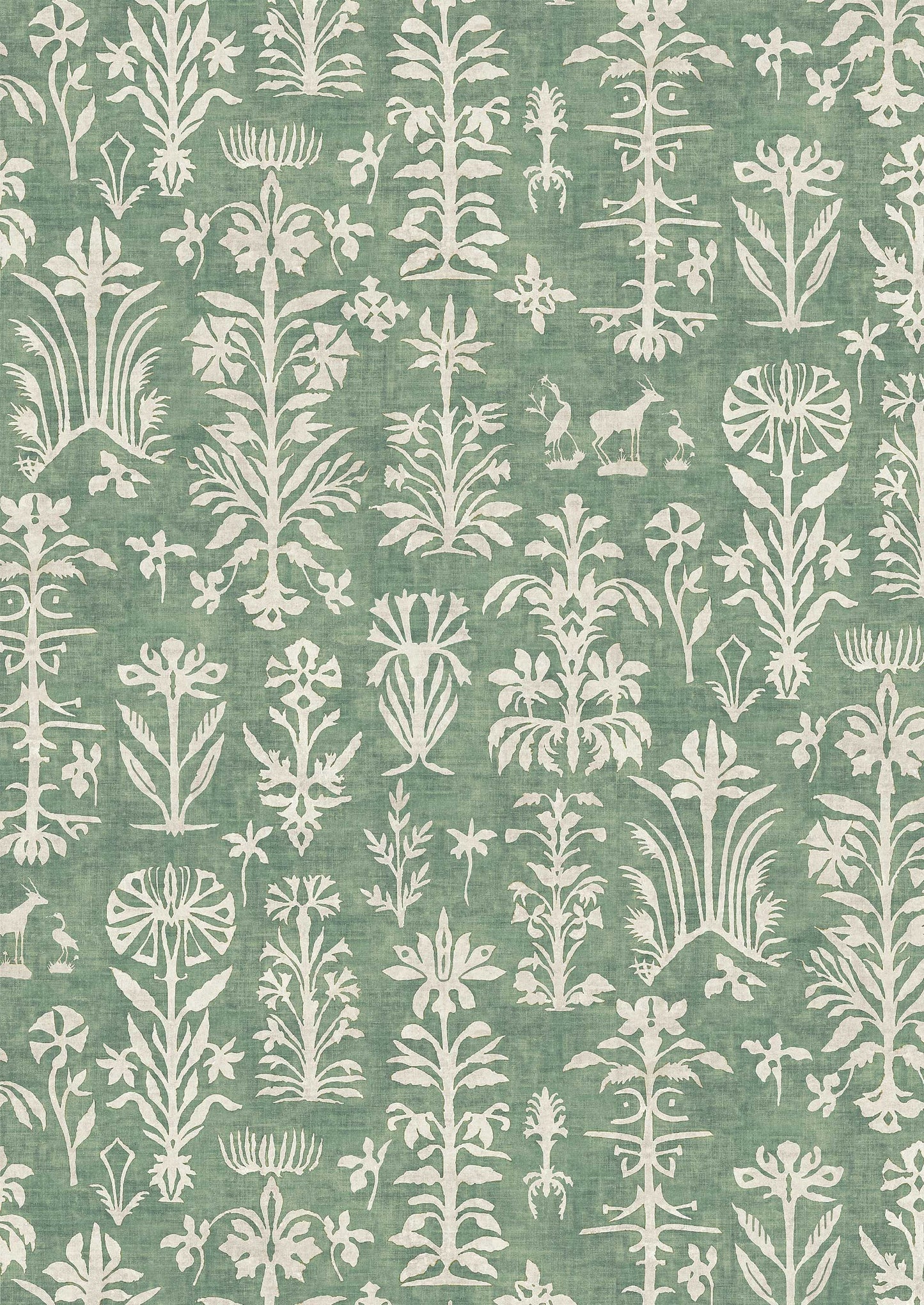 Papyrus Fabric - Green - Lewis & Wood