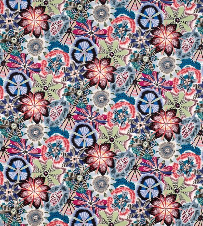 Passiflora Fabric - Blue 