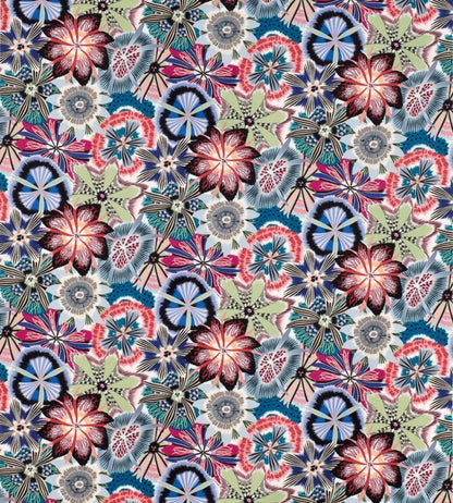 Passiflora Fabric - Blue 