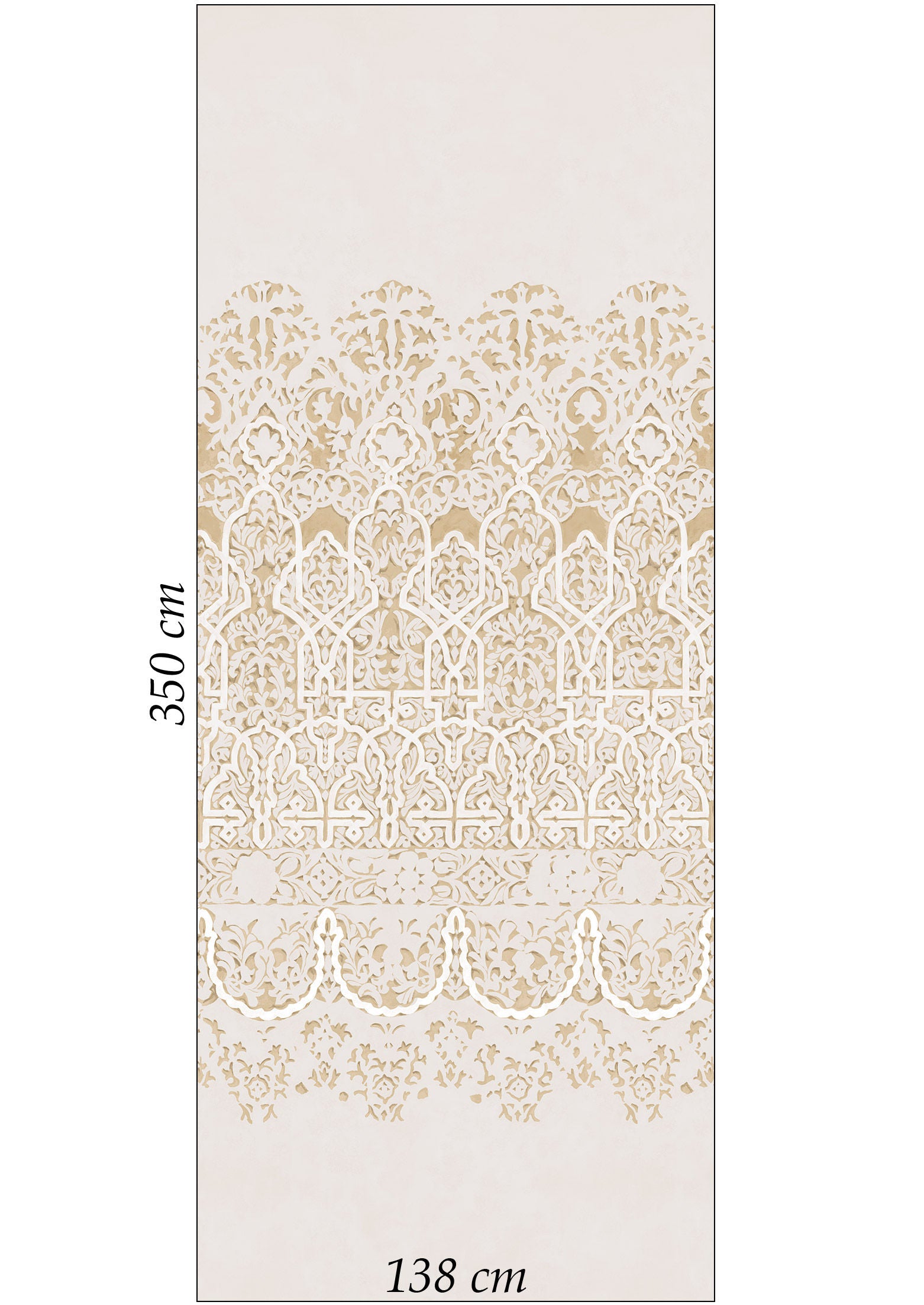 Petra Wallpaper - Sand - Lewis & Wood