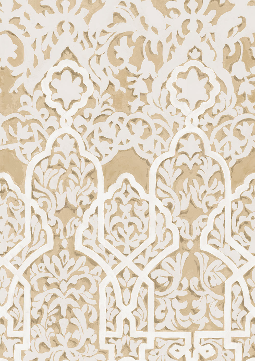 Petra Wallpaper - Sand - Lewis & Wood