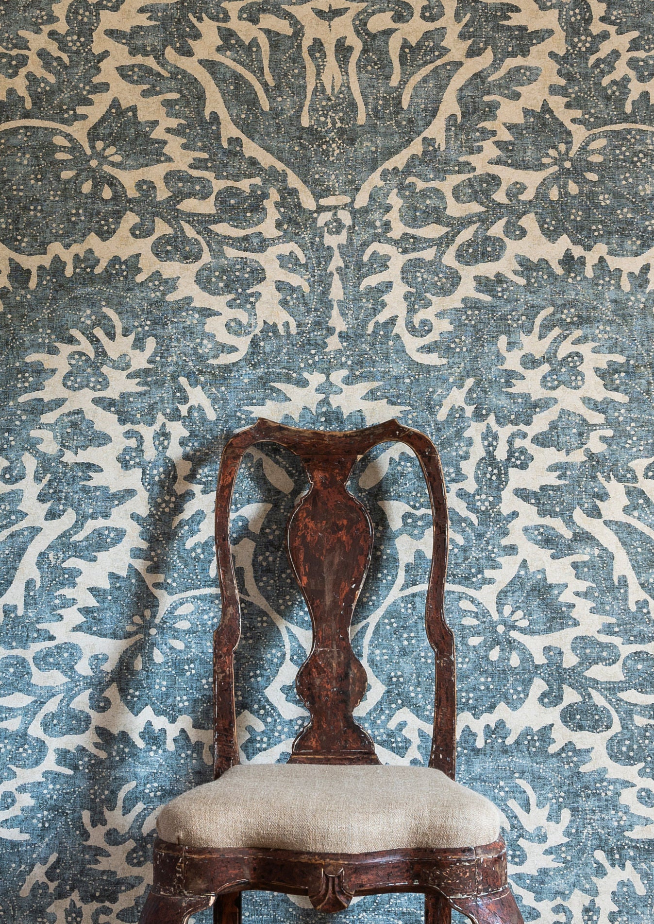 Pomegranate Wallpaper - Blue - Lewis & Wood