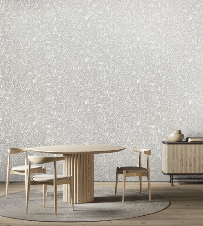 Pop Lustre Room Wallpaper - Silver