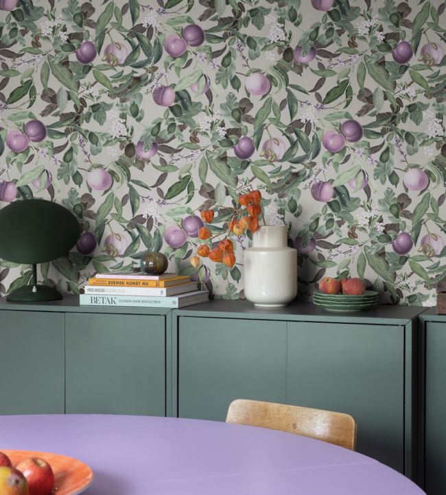 Peach Valley Room Wallpaper - Purple