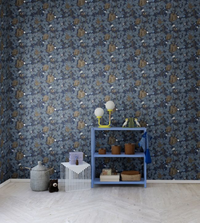 Treehouse Room Wallpaper - Blue