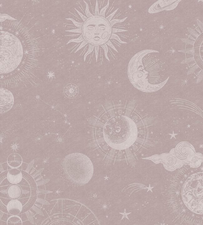 Planetarium Nursey Wallpaper -  Pink 