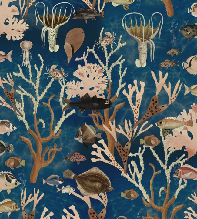 Aquarium Nursey Wallpaper - Blue 